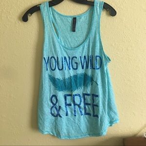 Large young wild and free sparkly tank